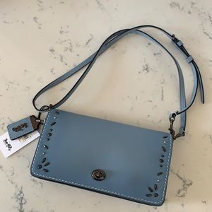 Coach, one of a kind custom blue handbag